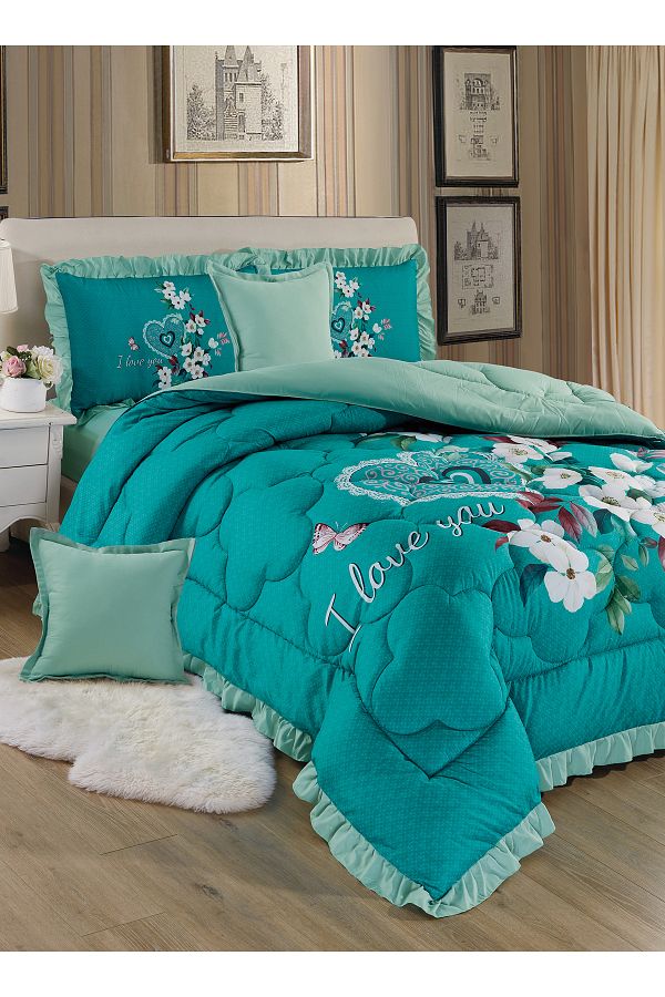 Generic-Comforter Set 4 Piece Single Size Elegant Bedspread Lightweight Comforter Suitable for All Seasons 1