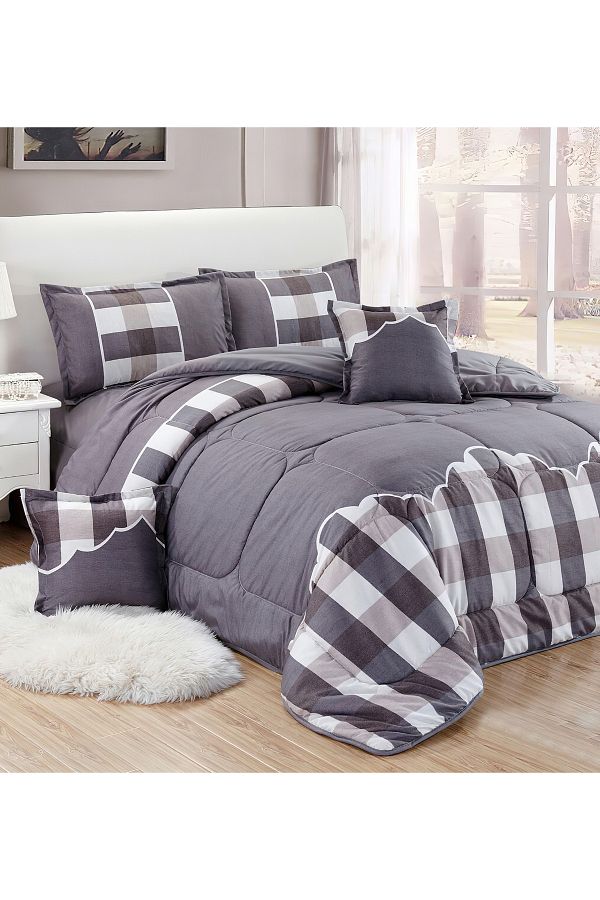 Generic-Comforter Set King Size 6 Pieces Comforter Set Twin Unisex Bedding Set 1