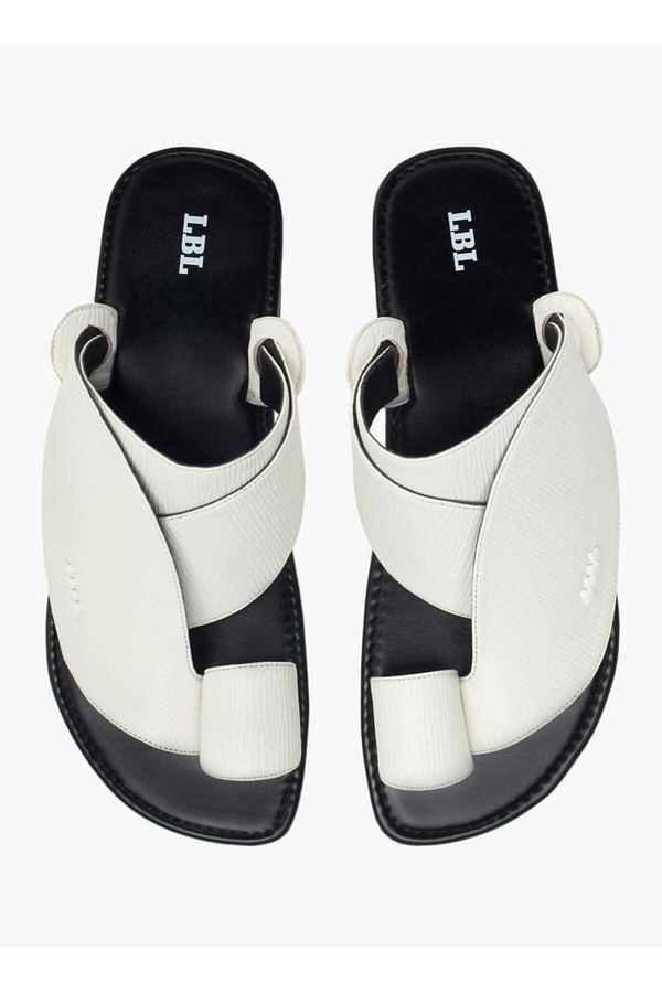 LBL by Shoexpress-Textured Slip-On Arabic Sandals with Toe Loop 1