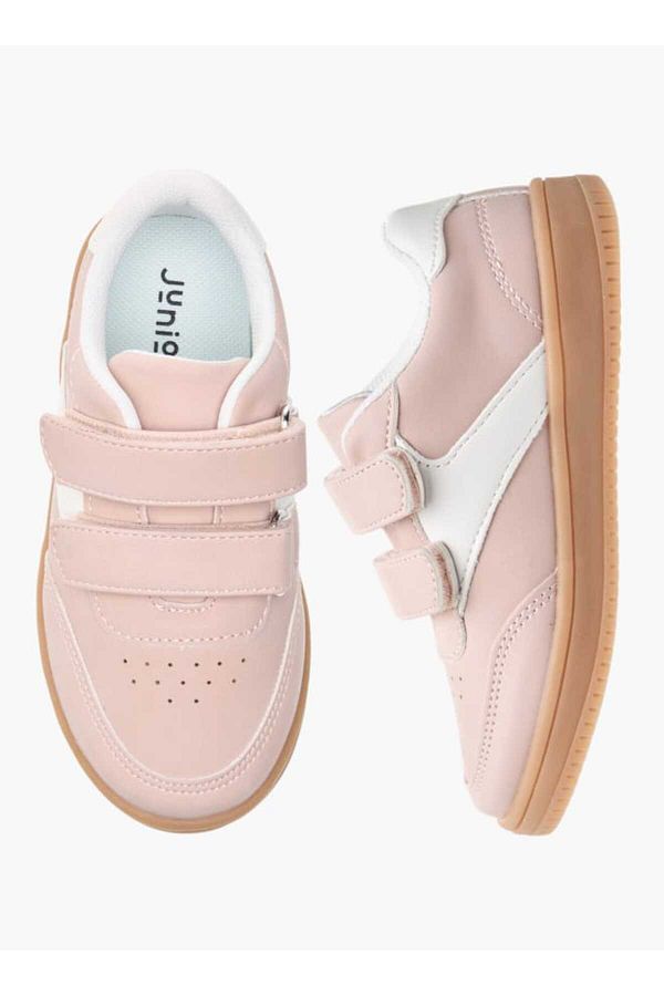 Juniors-Colourblock Sneakers with Hook and Loop Closure 1
