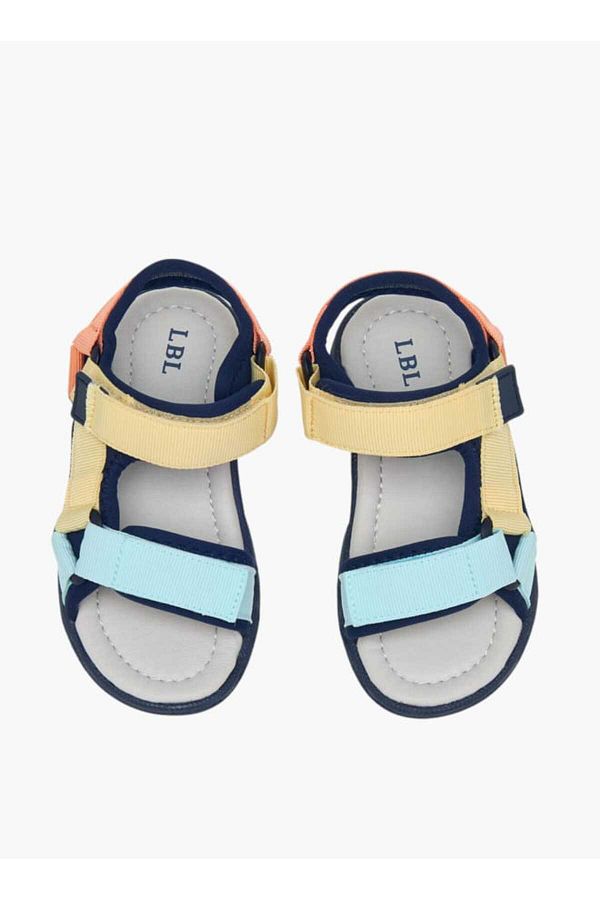 LBL by Shoexpress-Colourblock Sandals with Hook and Loop Closure 1