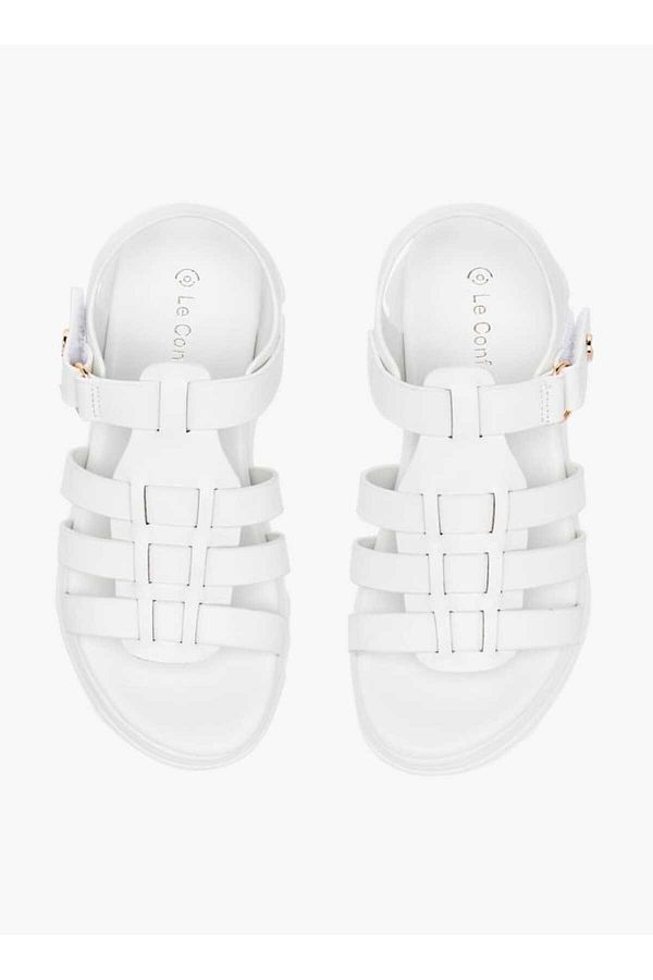 Le Confort-Le Confort Solid Chunky Sole Strap Sandals with Hook and Loop Closure 1