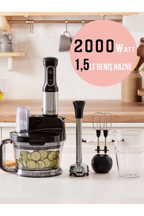 Karaca-2000W Chopper with Handle - Food Processor with 1.5LT Bowl 1