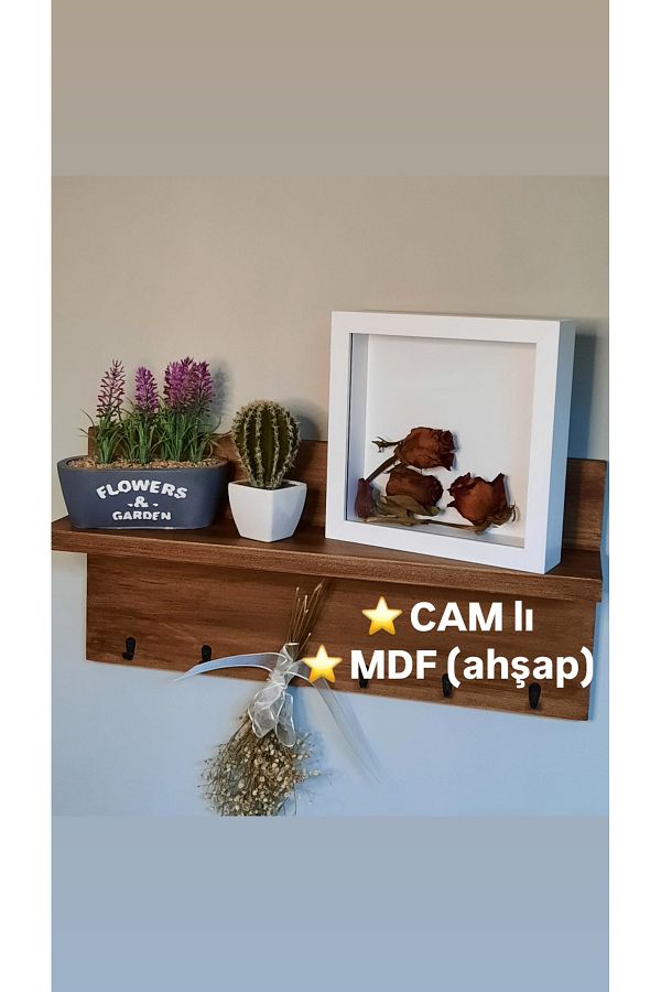 Sevcan sanat atölyesi-20×20×3 Memory Frame Flower Frame Glass Depth Frame 1