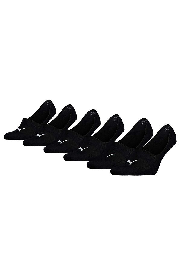 Puma-Unisex Füßlinge, 6er Pack - Footie, ECOM, einfarbig, Logo 1