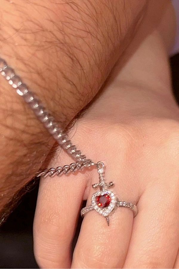 EFBUTİK-Red Prince and Hunter Couple Bracelet and Ring 1