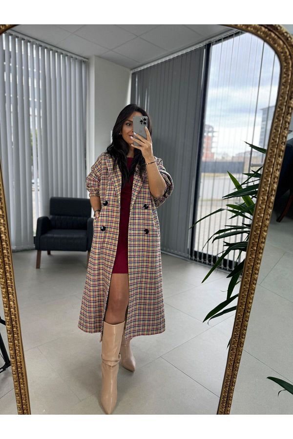 caddstore-Foo Yellow Transitional Lined Coat 1