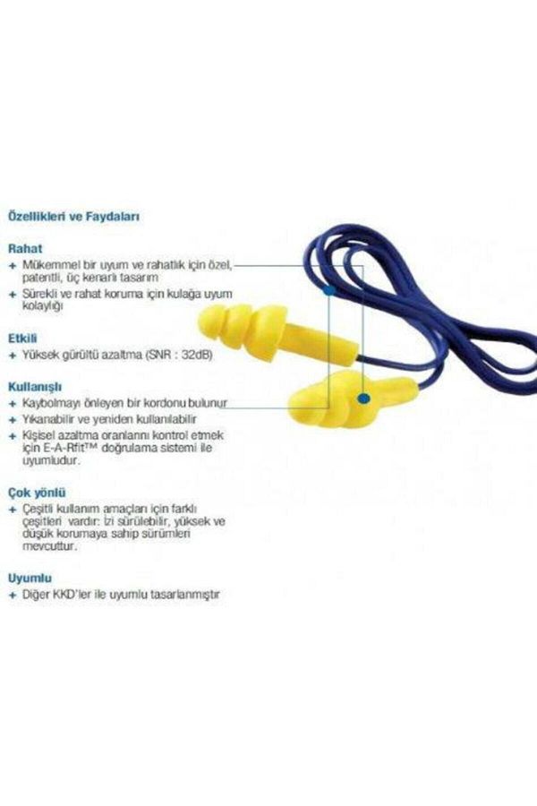 İndiriminVar-2 Pieces for Comfortable Sleep - Earplug with String and Noise Reducing Plug with String 1
