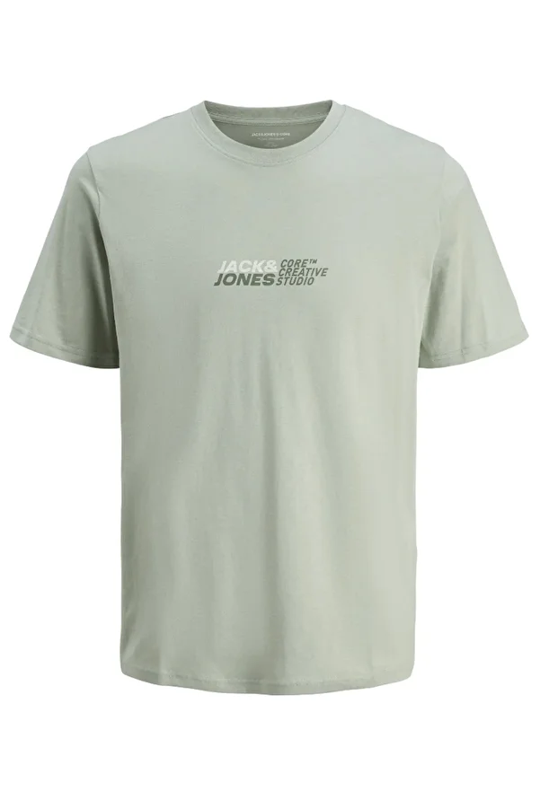 Jack & Jones-J&J Tarmac Brand Logo Printed Crew Neck Men's T-Shirt 1