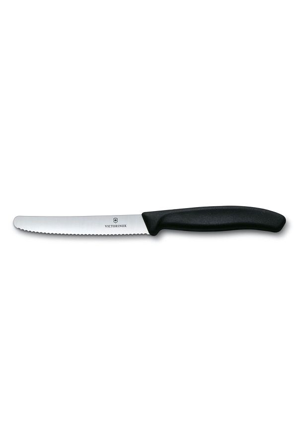 Victorinox-Paring 4" Serrated Blade 5/8" Width at Round Tip Black Handle 1