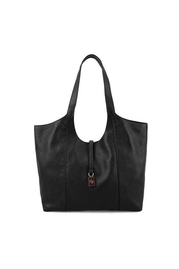 Desa-Kristi Black Women's Leather Shoulder Bag 1