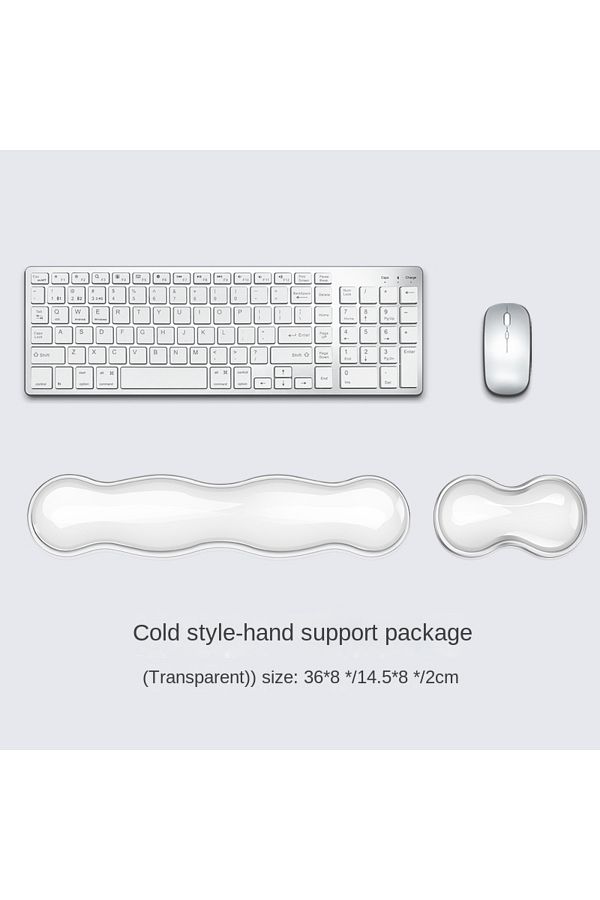 Choice-Touming-taoz Mouse Pad With Wrist Rest, Keyboard Rest, Anti Slip Silicone Transparent Desktop Office 1