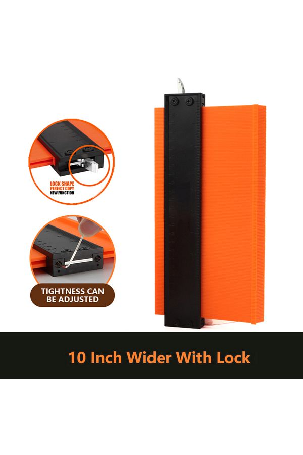 Onkel.J-10inch Version Contour Gauge Shaping Wood Measure Ruler Tiling Laminate Tiles Meethulp Gauge Irregul 1