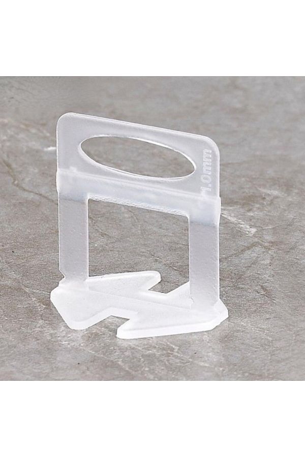 AbouTool-Beige 100PCS 1mm Tile Leveling System Clips PE Material Spacers for Ceramic Wall Tile Leveling Const 1