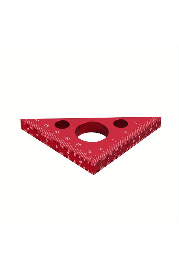 Wnew-Red Aluminum Right Angle Ruler Woodworking Ruler Triangle Ruler Scales Machinist Carpenter's Square 1