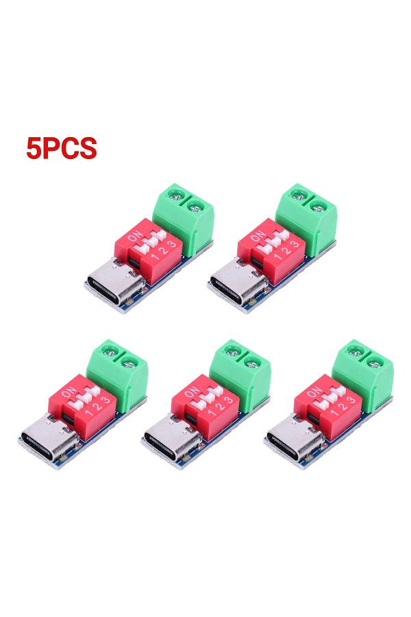 Choice-5pcs Pd Fast Charging Test Board 5-20v Adjustable Pd Trigger Board Module Usb Type-c 100w Voltage Co 1