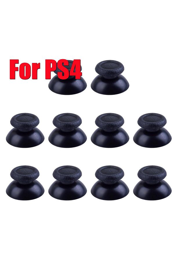 hopeboth-10pcs Black 10-100pcs For Ps4 Analog Cover 3d Shell Thumb Stick Joystick Thumbstick Mushroom Cap For 1