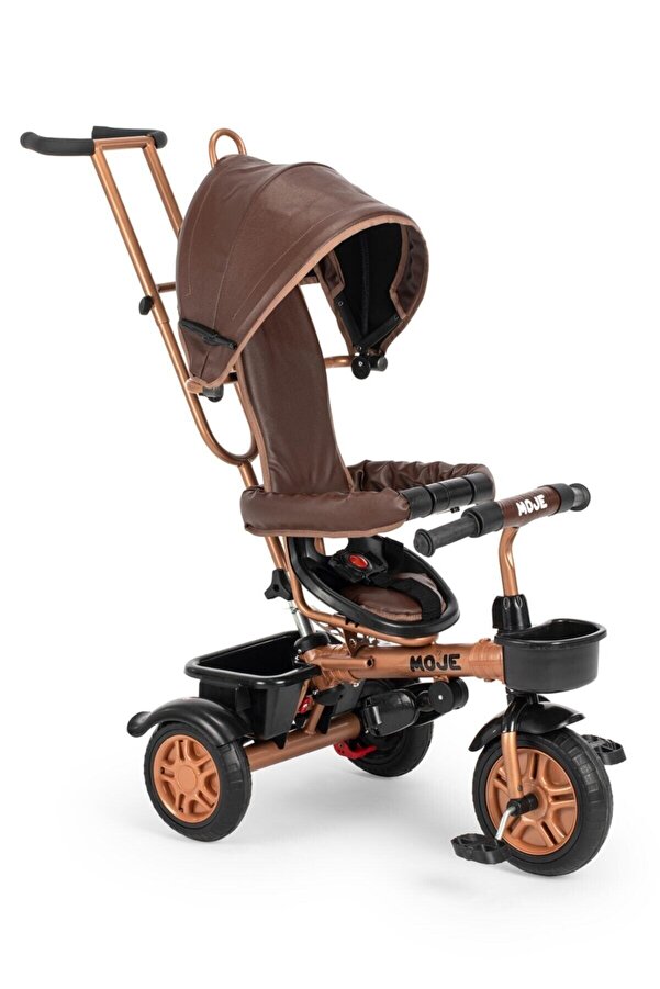 Moje Road Ebeveyn Kontrollü 3 Tekerlikli İtmeli Bisiklet Gold Kasa Kahve Gold