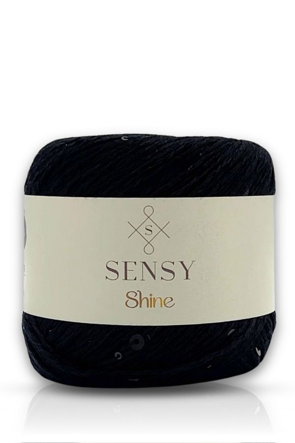 SENSY-Black Shine Sequin Knit Lanyard 1