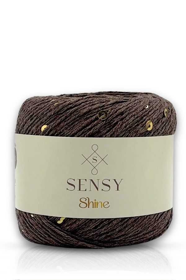 SENSY-Καφέ Πλεκτό - Shine Sequin String Design 1