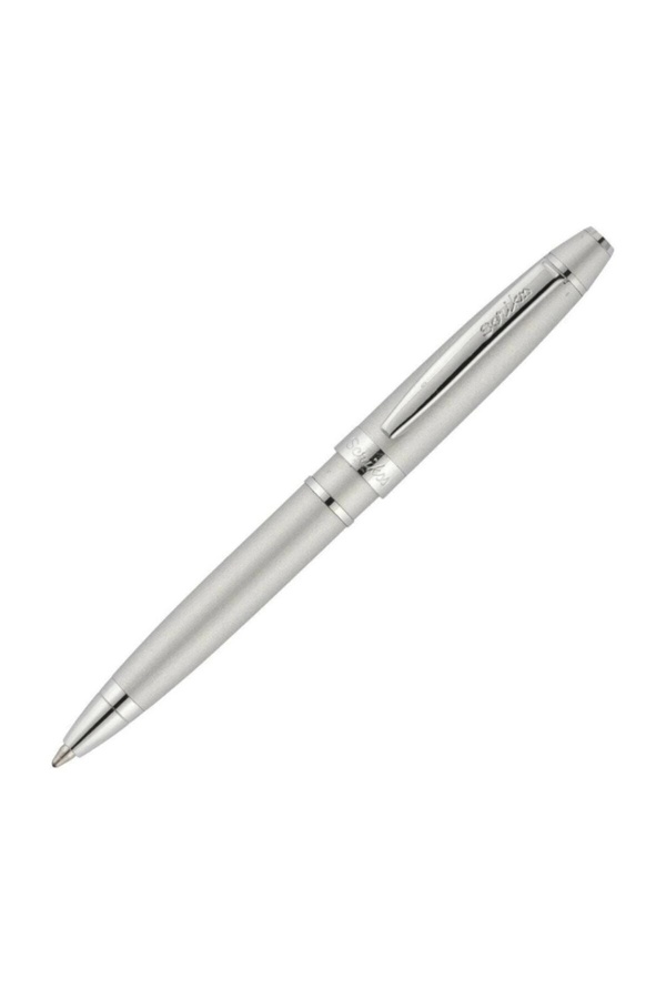 Scrikss-Mini Pen Ballpoint Pen Matte Chrome, Transparent Packaging 1