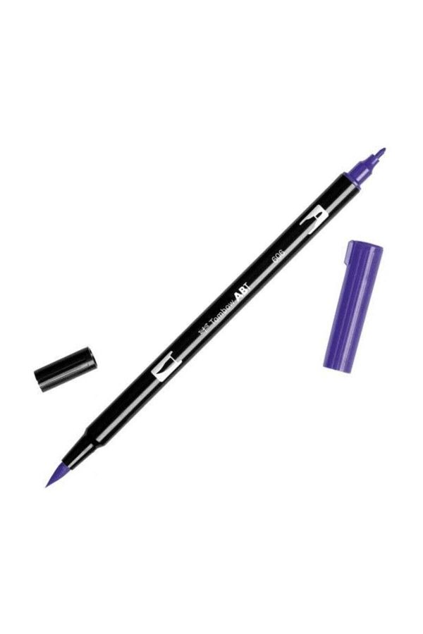 Tombow-Ab-t Dual Brush Pen Grafik Kalemi Violet 606 1