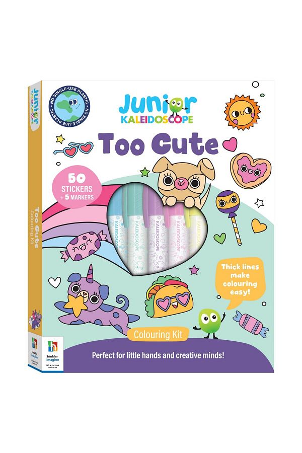 Hinkler-Jr Kaleidoscope Colouring Kit Too Cute 1
