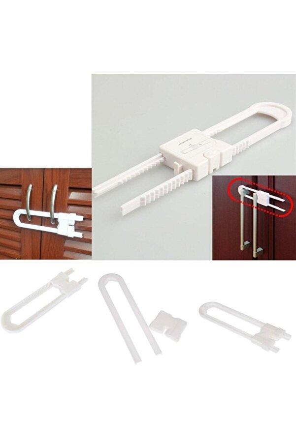 FırsatVar Bebek Çocuk Emniyet Güvenlik Koruyucu Raylı Dolap Kapağı Çekmece Kilidi