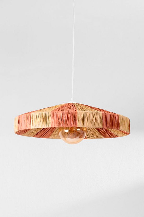 NYLife-Modern Bohemian Chandelier - Colorful Raffia 1