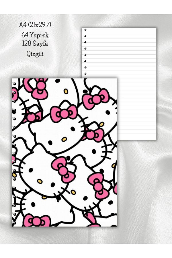 daily notebook-Hello Kitty Unlined School Notebook,64 Sheets A4 (21X29,7 cm) Size 1