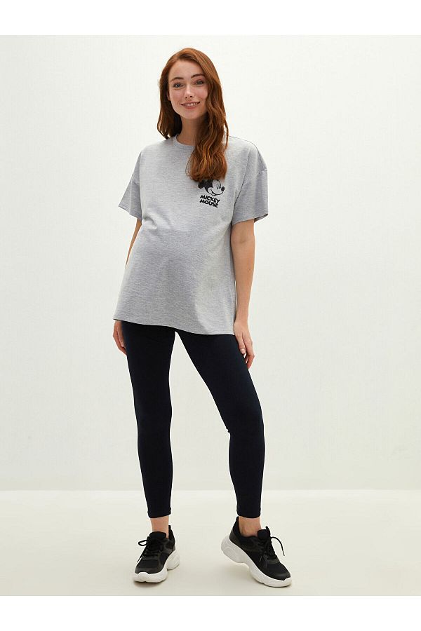 LC Waikiki-Lcwk Plain Maternity Leggings with Abdominal Panels 1