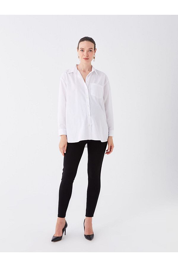 LC Waikiki-Lcwk Plain Maternity Leggings with Abdominal Panels 1