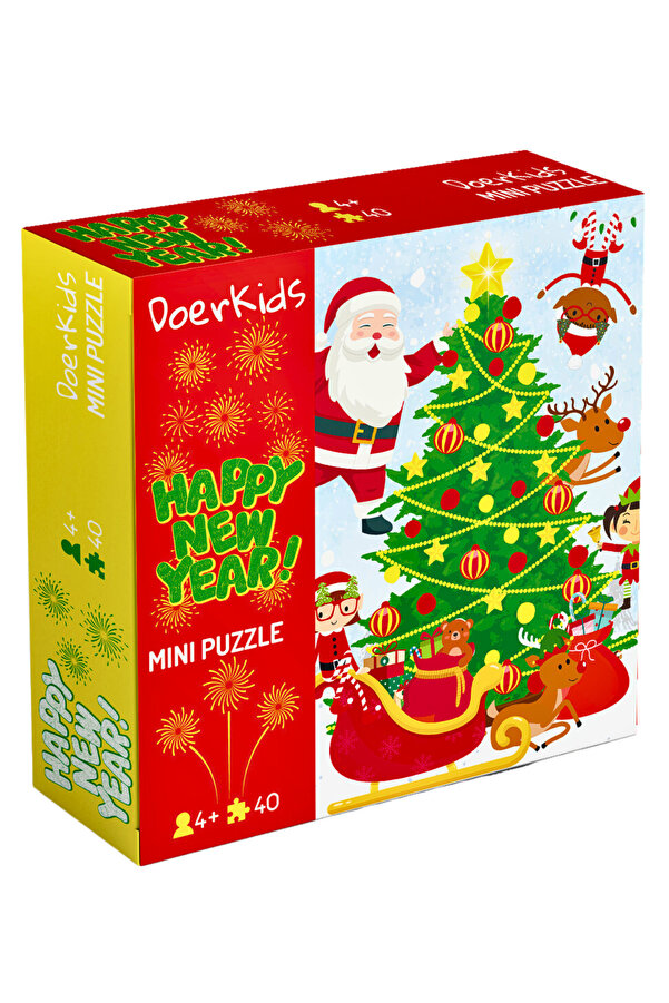 DoerKids Happy New Year Yılbaşı Mini Puzzle | 3-7 Yaş - 40 Parça