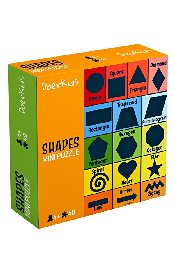 DoerKids Şekiller Mini Puzzle | 3-7 Yaş - 40 Parça