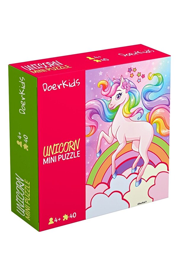 DoerKids Unicorn Mini Puzzle | 3-7 Yaş - 40 Parça