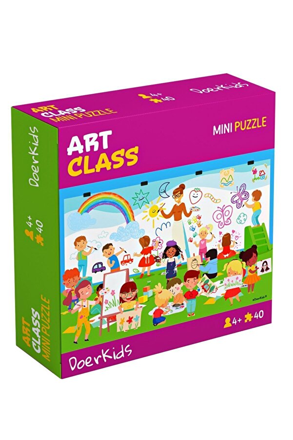 DoerKids Sanat Sınıfı Çocuk Mini Puzzle | 40 Parça 4 Yaş