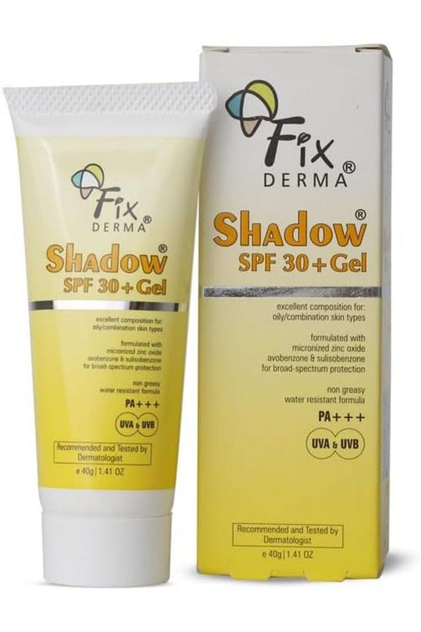 FixDerma-Shadow SPF 30 Sunscreen, Oily Skin, Broad Spectrum UVA/UVB, Non-Greasy, Water-Resistant, 40g 1