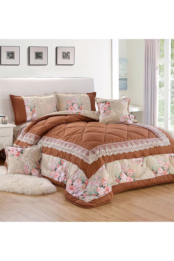 Generic-Comforter Set 4 Piece Single Size Elegant Bedspread Lightweight Comforter Suitable for All Seasons 1