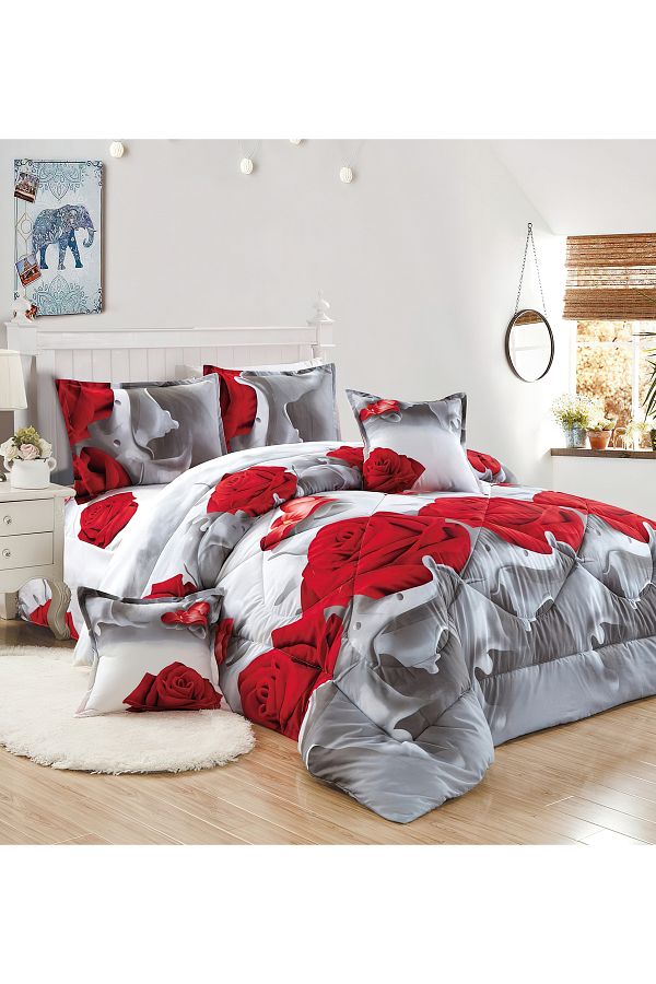 Generic-Comforter Set 4 Piece Single Size Elegant Bedspread Lightweight Comforter Suitable for All Seasons 1