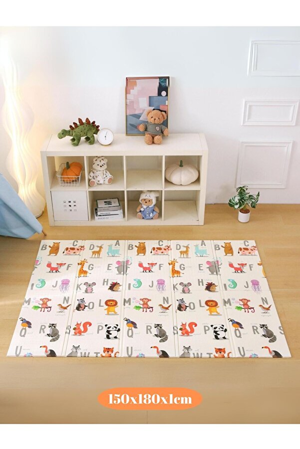 MooieBaby's Animal Alphabet Katlanabilir Oyun Matı Oyun Halısı 150 X 180 X 1 Cm