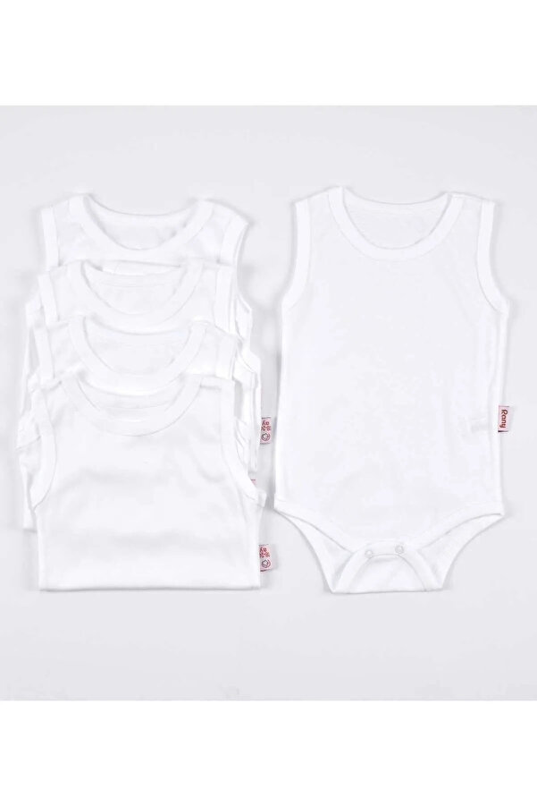 Genel Markalar 5 Li Beyaz Hobistan Bebek Atlet Body Ribana Beyaz Modaicon
