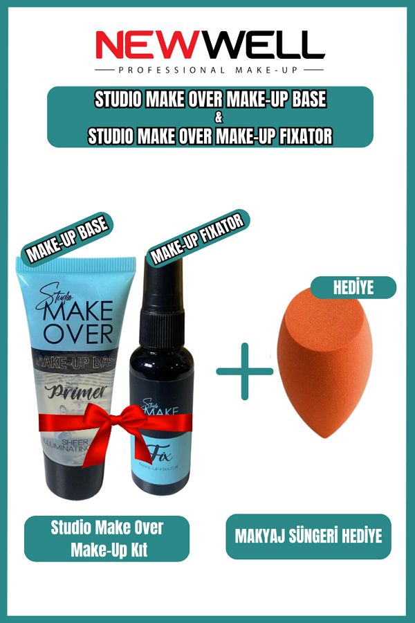 New Well-Makeover Make-Up Fixator 40ml + Make-Up Base 45ml Professional Make-Up Scarce 1
