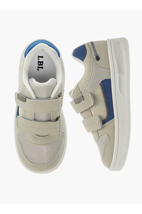LBL by Shoexpress-Textured Sneakers with Hook and Loop Closure 1