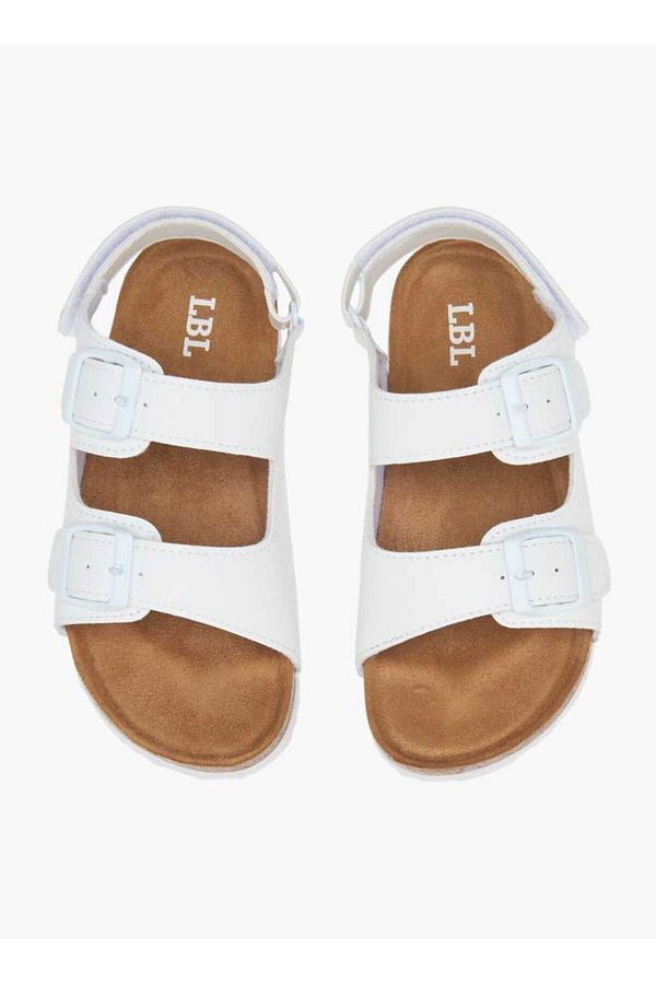LBL by Shoexpress-Solid Sandals with Hook and Loop Closure 1