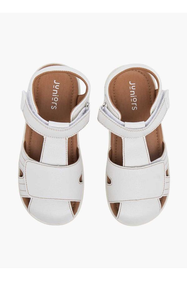 Juniors-Stitch Detail Fisherman Sandals with Hook and Loop Closure 1