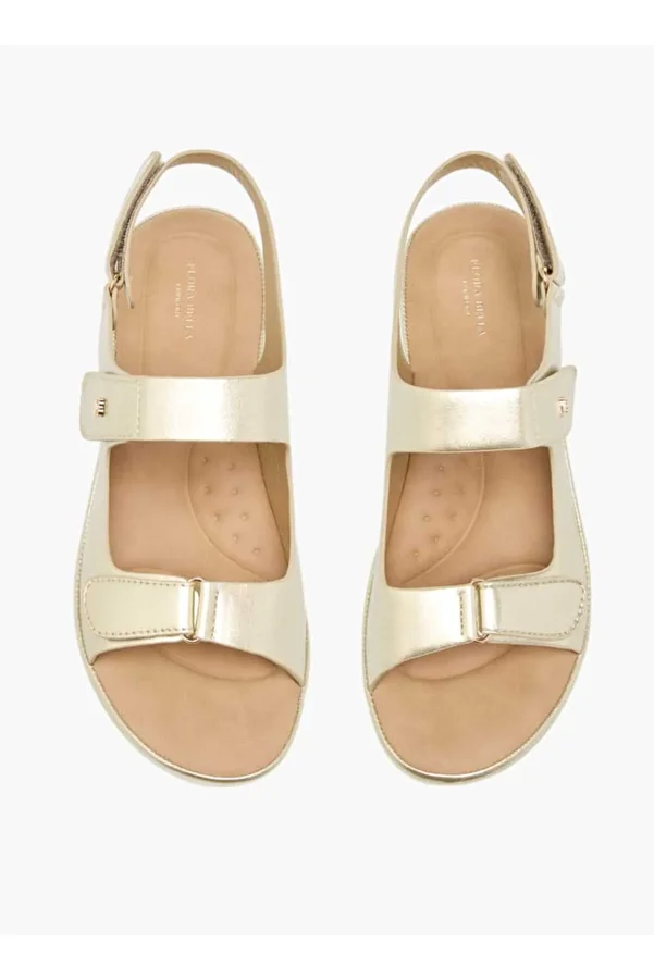 Flora Bella by Shoexpress-Flora Bella Solid Sandals with Hook and Loop Closure 1