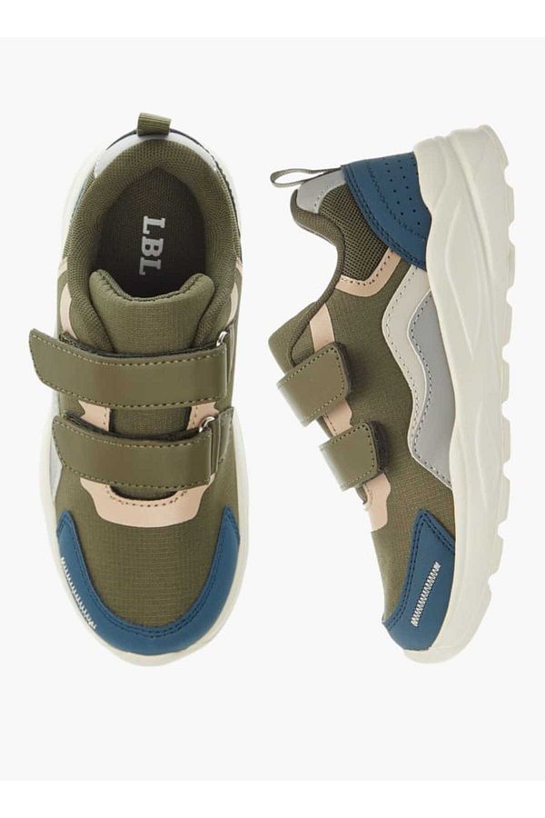 LBL by Shoexpress-Panelled Sneakers with Hook and Loop Closure 1