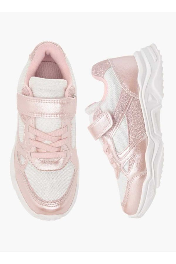 Juniors-Panelled Chunky Sole Sneakers with Hook and Loop Closure 1