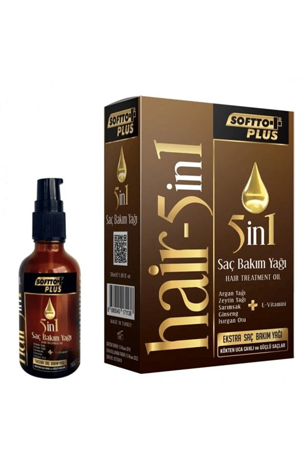 Softto Plus-5in1 Hair Care - Anti-Frizz, Herbal Care Oil, 50ml 2 Pieces 1
