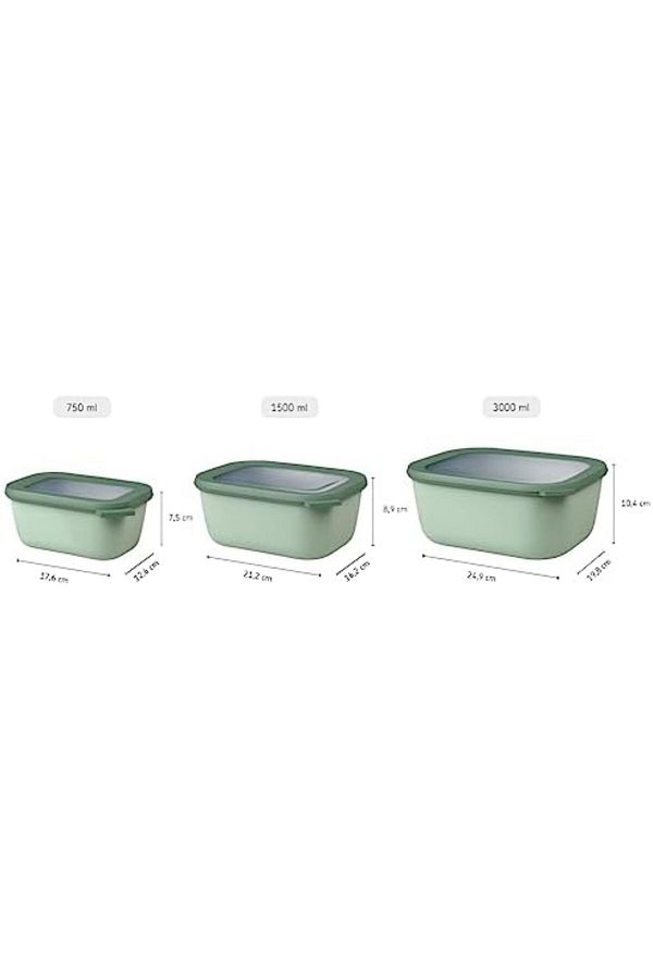 yusuftex-Srht Nordic Green ml - 3000 750, 1500 Is Suitable - Microwave Oven Freezer & Buzd as Container 1